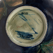 MOORCROFT "Protea" rare twin-handled English pottery vase, finely decorated with large protea flowers and the reverse decorated with a spray of African Lilies, circa 1928, impressed signature mark to base "W. Moorcroft, Potter to H. M. The Queen. Made in - 3