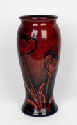 MOORCROFT "Poppy" flambe English pottery vase, underglaze blue signature mark to base "W. Moorcroft" and impressed "MOORCROFT", an impressive 42.5cm high. - 2
