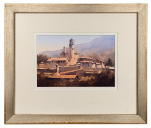 JOHN ORLANDO BIRT (1947 - ), San Savino, Umbria, watercolour, signed lower right "John Orlando Birt", 18 x 27cm, 42 x 49cm overall.