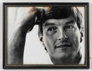 SWANS BROWNLOW MEDALLISTS: Composite group portrait featuring Ron Clegg, Peter Bedford, Fred Goldsmith, Barry Round, Gerard Healy, Herbie Matthews, Greg Williams, Bobby Skilton, and Graham Teasdale, with original signatures (7) of Bedford, Goldsmith, Roun - 2