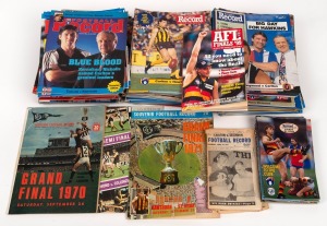 FOOTBALL RECORDS: More than one hundred and twenty issues of Football Record, mostly c. 1990s, but overall spanning 1971 to 2010, including fourteen Finals or Grand Final issues. (120+ items)