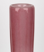 A tall pink and opaque white Murano glass vase, 67cm high. - 2
