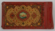 A rare Anglo-Indian Sadeli work album cover, adorned with silver and enamel decoration, 19th/20th century, 23 x 41cm overall. - 3
