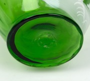 MARY GREGORY antique green glass jug with hand-painted enamel decoration, 19th century, 19cm high. - 3