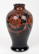 MOORCROFT late Florian ware flambe glazed vase English pottery vase, underglazed blue signature mark "W. Moorcroft" and impressed "MOORCROFT, MADE IN ENGLAND", 30cm high - 2