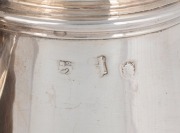 A Georgian sterling silver coffee pot with fruitwood handle and engraved armorial crest, made in London, circa 1779, 22cm high, 716 grams (including handle). - 2