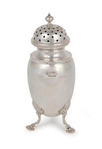 A vintage Irish silver sugar castor by West & Son of Dublin, circa 1905, 17cm high, 194 grams.