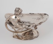 W.M.F. German Art Nouveau figural silver plated comport, circa 1900, ​​​​​​​17.5cm high, 25cm wide. - 3