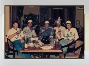 ENGLISH TEST CRICKETERS IN AUSTRALIA: A group of signed original photographs collected by cricket tragic Larry Mendonca, when famous cricketers visited his restaurant in Melbourne. Signatories include Ian Botham, Mike Gatting, Devon Malcolm, Mike Atherton - 5