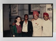 AUSTRALIAN & OTHER TEST CRICKETERS: A group of signed original photographs collected by cricket tragic Larry Mendonca, from when famous cricketers visited his restaurant in Melbourne. Signatories include Allan Border, Ian Healy, Viv Richards, Gus Logie, R - 6