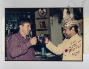 AUSTRALIAN & OTHER TEST CRICKETERS: A group of signed original photographs collected by cricket tragic Larry Mendonca, from when famous cricketers visited his restaurant in Melbourne. Signatories include Allan Border, Ian Healy, Viv Richards, Gus Logie, R - 12