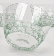 LALIQUE French glass bowl with fish decoration and original glass staining, acid etched mark "R. LALIQUE, FRANCE", ​​​​​​​6cm high, 12cm diameter. - 2