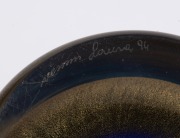 VENINI Murano purple glass vase with oro (gold) foil inclusions, late 20th century, engraved signature to base, 32cm high. - 2