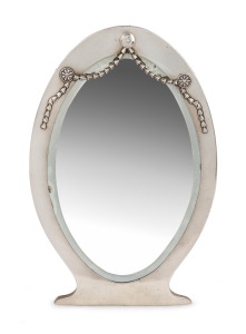 An antique sterling silver table mirror, by Mappin & Webb of Birmingham, circa 1912, 32cm high.