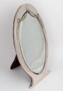 An antique sterling silver table mirror, by Mappin & Webb of Birmingham, circa 1912, 32cm high. - 2
