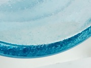 KOSTA BODA Swedish blue glass vase, engraved factory mark to base, 29cm high, 24cm wide. - 3