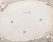 An antique sterling silver tea caddy with paw feet, made in Birmingham, circa 1900, 11cm high, 188 grams. - 2