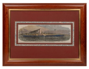 "The Southampton and Isle of Wight Improved Steam-Boat Company's Packet Lord of the Isles", hand-coloured engraving, titled in lower margin, 13 x 35.5cm, 43 x 56cm overall.