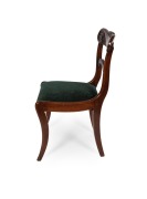 A fine quality antique English mahogany dining chair with ornately carved back and sabre legs, early 19th century - 2