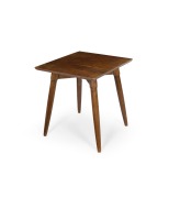 FEATHERSTON television table with revolving top, circa 1956, 50cm high, 51cm wide, 45.5cm deep