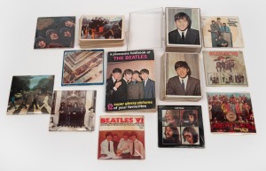 THE BEATLES: A 1963 pixerama foldbook of The Beatles "With 12 super glossy pictures of your favourites" printed to front cover. Contains 12 foldout concertina-style black & white photographs of The Beatles, each with captions on verso. Lot also includes t