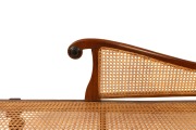 An antique Anglo-Indian teak and rattan day bed, early to mid 19th century, 79cm high, 195cm wide, 71cm deep - 2