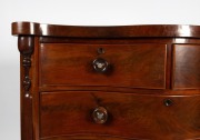 A fine quality antique English serpentine fronted mahogany chest of five drawers, circa 1860, ​​​​​​​107cm high, 115cm wide, 55cm deep. - 2