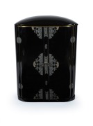 An antique Japanese black lacquered travelling shrine, interior sumptuously fitted and decorated with polychrome and gilt statues, Meiji Period, 19th/20th century, 78cm high, 58cm wide, 42cm deep. - 3