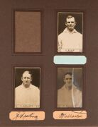 WILLS' 1926 Cricketers Real Photo Series, almost complete set [60/63] missing only #17 Willis, #33 Townsend and #34 Williams. The majority of cards are accompanied by neat pen signatures (43) and several are also signed on the cards (5). A remarkable asse - 7