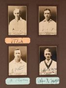 WILLS' 1926 Cricketers Real Photo Series, almost complete set [60/63] missing only #17 Willis, #33 Townsend and #34 Williams. The majority of cards are accompanied by neat pen signatures (43) and several are also signed on the cards (5). A remarkable asse - 9