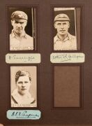 WILLS' 1926 Cricketers Real Photo Series, almost complete set [60/63] missing only #17 Willis, #33 Townsend and #34 Williams. The majority of cards are accompanied by neat pen signatures (43) and several are also signed on the cards (5). A remarkable asse - 16