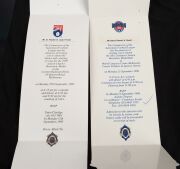 BROWNLOW MEDAL DINNERS: Barry Round's two Souvenir Programs from his 1981 Brownlow Medal Dinner win, together with more than thirty menus, invitations, and programmes from many subsequent Brownlow Medal Dinners through to 2007, plus commemorative DVD. - 6