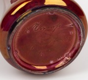MOORCROFT "Prunus" rare ruby lustre glazed English pottery vase made for TIFFANY & Co. of New York, incised signature mark "W. Moorcroft. Tiffany Company, New York", 30cm high - 3