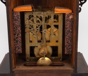 BLACK FOREST antique German cuckoo clock with skeletonized movement stamped "GHS For Gordian Hettich Sohn" and fusee time train and going barrel cuckoo strike, 19th century, 48cm high. - 3