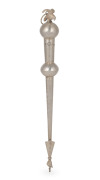 A Russian silver Torah pointer (yad) inscribed in Hebrew "For The Coming Year In Jerusalem", ​​​​​​​30cm long, 97 grams.