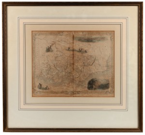 Two antique hand-coloured framed and mounted maps, I.) "Victoria or Port Phillip", II.) "Brabantiae", the larger 54 x 64cm overall.