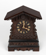 BLACK FOREST antique German cuckoo clock with twin train movement, 19th century, 31.5cm high.