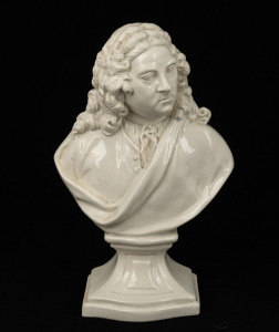 RALPH WOOD antique English Staffordshire bust, late 18th century, impressed "R. A. Wood, Burslem", 22.5cm high.