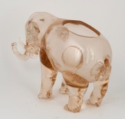 LOETZ Bohemian glass elephant flower vase, circa 1920s, ​​​​​​​18cm high, 31cm wide. - 3