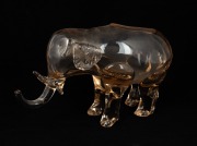 LOETZ Bohemian glass elephant flower vase, circa 1920s, ​​​​​​​18cm high, 31cm wide. - 4