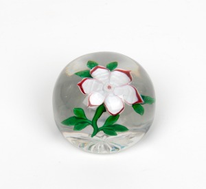 BACCARAT antique French glass floral paperweight, 19th century, 6cm high, 7.5cm diameter.
