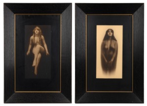 A pair of framed photographic prints "Wyatt Earp's Wife", early 20th century, ​​​​​​​63 x 42cm each overall.