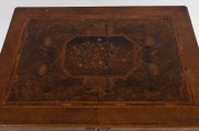 An antique English walnut single drawer occasional table, 19th century, 75cm high, 63cm wide, 46cm deep. - 2