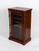An antique English burr walnut music cabinet, circa 1880, 93cm high, 59cm wide, 39cm deep. - 2