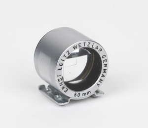 LEITZ: SBOOI 50mm viewfinder attachment.