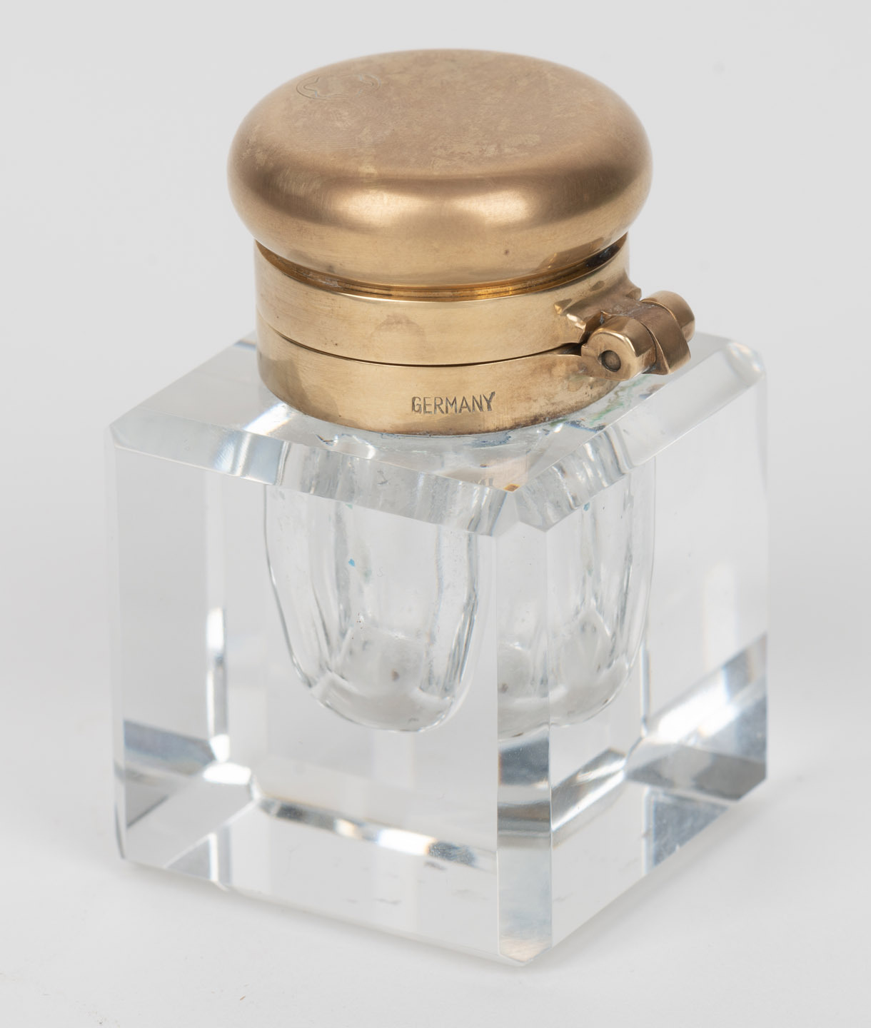 MONT BLANC vintage German inkwell, stamped Mont Blanc, Germany , 7cm high.