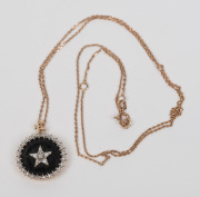 BEE GODDESS "SIRIUS" 14ct rose gold and diamond necklace, stamped "BEE GODDESS 14K D0.13", 50cm long, ​​​​​​​5.8 grams total. - 2