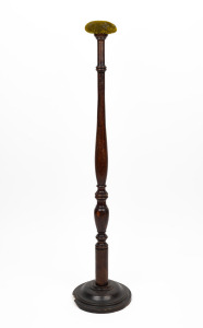 An antique English oak lawyer's wig stand, 19th century, 76cm high.