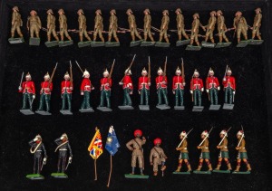 W. BRITAIN selection of hand-painted British soldiers including various regiments, (36 items)