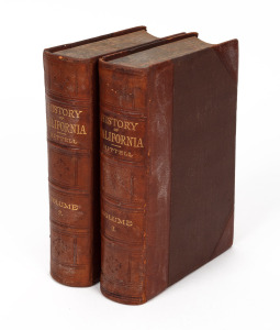 'History Of California Volumes 1 & 2' by Theodore H. Hittell, published by Pacific Press Publishing House 1885; half morocco with gilt lettering to spine, vol. 1 823pp. and vol. 2 799pp. (2 items)